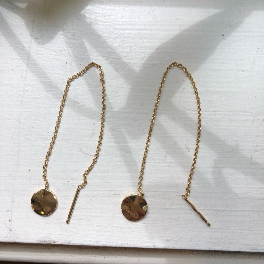 Ania Haie Gold Plated Threader Earrings